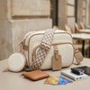 Nandvim Multi-Compartment Sling Bag with Zig-Zag Strap