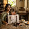Elegant Printed Handbags For Women | Stylish Women Shoulder Bag With Top Handles | Trendy Girls College & Office Tote Bag