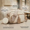 Nandvim Multi-Compartment Sling Bag with Zig-Zag Strap